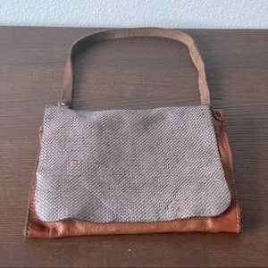 AUTHENTIC CAMPOMAGGI TRACOLLINA VACCH PALLINO METALLIC LEATHER GRIGIO PERLA RARE